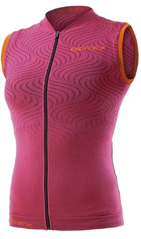 BIOTEX Smanicato Soffio per Donna, Morbido e Leggero con Tasche Posteriori, Ideale per Ciclismo e Corsa