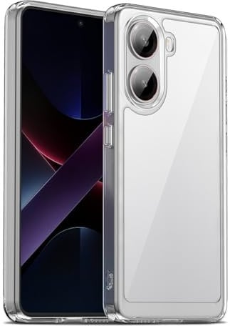 Liisooka Case for Xiaomi Poco X7 Pro 5G, Military Grade Drop Protection Phone Case, Yellowing Resistant, Anti-Scratch Hard PC Back, Shockproof Hard Ultra-Thin Protective Cover, Clear