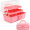 Ant Warrior Medizinbox, Medikamentenbox aufbewahrung, mit 2 compartments, Arzneimittel aufbewahrung große capazität mit griff, für zu Hause, im Freien (Rosa)