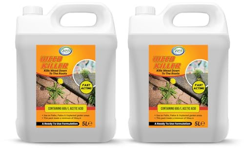 JOVS Weed Killer 2x 5L Ready to Use 10 L | Fast Acting Weed Killer for Patios, Driveways, Paths & Gardens | Kills Weeds to the Root | Pet & Child Safe Once Dry | Covers 100 Sq meter | No Mixing Neede.