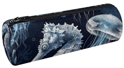 VAPOKF Marine Seahosr Quallen Stifteetui Münzbörse Kosmetiktasche Make-up Tasche für Schüler Schreibwaren Schule Büro Aufbewahrung