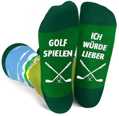 Dealswin Golf Socken Lustige Geschenke für Männer Mann Herren Golfer, Personalisiert Golf Geschenk Socken Lustig Mit Einem Muster, EinheitsgrößE 43-48