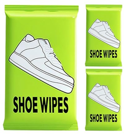 3 Packs Quick Clean Shoe Wipes, Portable & Instant Trainer Wipe, Sneaker Cleaning Wipes, No-Water Cleaning Solution For Travel White Shoes, Leather Removing Dirt, Stains, Scuffs Care