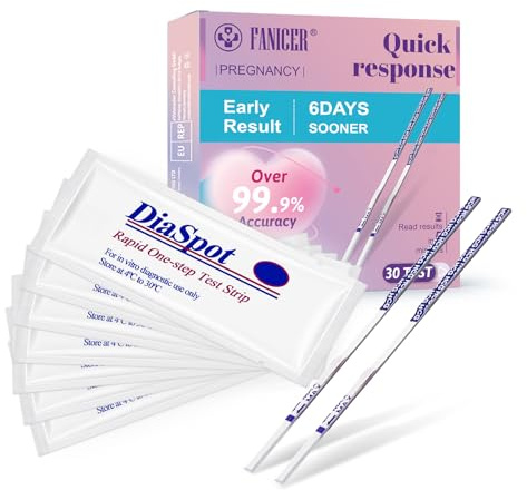 Schwangerschaftsvroegetest 30 Stück,Frühschwangerschaftstest Streifen,Schwangerschafts test ultra empfindliche 10 miu/ml,pregnancy test,schnelles Ergebnis