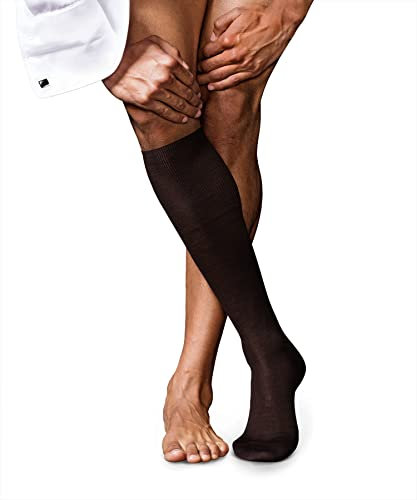 FALKE Herren Kniestrümpfe No. 6 M Kh Wolle Seide lang einfarbig 1 Paar, Braun Brown 5930, 43-44
