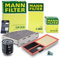 MANN-FILTER Inspektionspaket Filterset 1x Ölfilter, 1x Luftfilter, 1x Innenraumfilter (Aktivkohlefilter), Kompatibel mit SEAT ALTEA, LEON, SKODA OCTAVIA 2, VW CADDY, GOLF PLUS 5, GOLF 5, GOLF 6