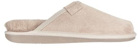 Vanuba Corriedale Handmade Damen Hausschuhe, Naturleder, 100% Schafwolle, Warme und Bequeme Hausschuhe, Velours Beige, Leder Beige, 41 EU