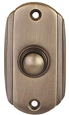 A29 Wired Brass Doorbell Chime Push Button in Antique Brass Finish Vintage Decorative Door Bell with Easy Installation