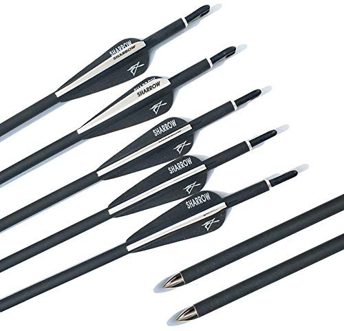 MILAEM 12pcs 30 Zoll Bogenschießen Carbon Pfeile Wirbelsäule 700 Jagdpfeil für Recurve Bogen Compoundbogen