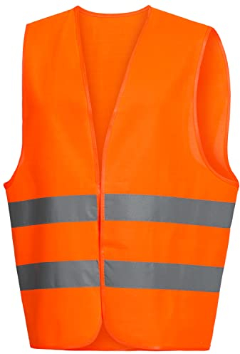 Nitras Motion Tex Viz 7110 Warnweste - leichte Weste in Warnfarbe für die Arbeit - Neonorange - XS