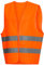 Nitras Motion Tex Viz 7110 Warnweste - leichte Weste in Warnfarbe für die Arbeit - Neonorange - XS