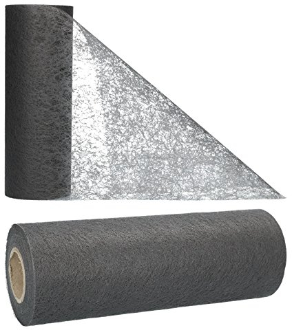 AmaCasa Tischläufer Grau (23 cm x 20 m) – Hochwertiges Vliesband für stilvolle Tischdekoration bei Hochzeiten, Geburtstagen & besonderen Anlässen