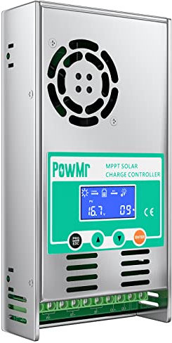 PowMr MPPT 60A Solar Charge Controller 48V 36V 24V 12V Auto Max 190VDC Input Solar Regulator for Vented Sealed Gel NiCd Lithium Battery with Backlight LCD【Software Update Version】