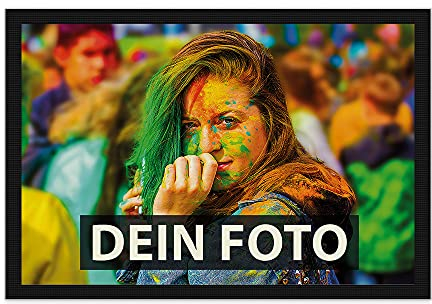 Fußmatte Bedrucken mit eigenem Foto - Verschiedene Größen bis 120 cm - Fußabtreter selbst gestalten - rutschfest, 60 x 40 cm mit Gummirand