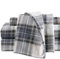 Comfort Spaces Baumwoll-Flanell-Bettlaken mit Kissenbezug, atmungsaktiv, warm, tief, für King-Size-Betten, Blau kariert, schottisches Karomuster, 4-teilig