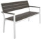 TecTake® Garden Bench - 2 Seater with Aluminium Frame & Hi-Impact Slats - Suitable for Terrace, Park, Balcony, Garden Furniture & Home - Durable, Weather Resistant, Easy to Assemble - White