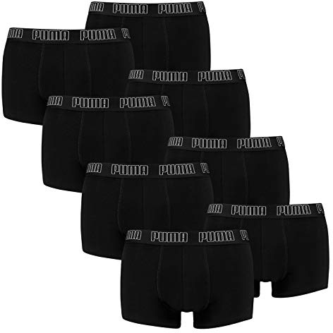 PUMA 8 er Pack Short Boxer Boxershorts Men Pant Unterwäsche kurz 100000884, Farbe:001 - Black, Bekleidungsgröße:L