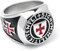 Schmuck-Checker Hochwertiger Templer-Ring aus 316L Edelstahl Templerorden Siegelring mit rotem Kreuz Tatzenkreuz (68 (21,6 mm Ø))