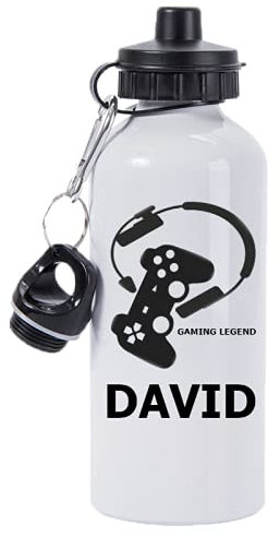 Pickhut Personalised Back to School Gamer Themed 500ml Sports Gym New Year School Drinks Water Bottle