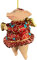 ecosoul Christbaumschmuck Figur Schwein mit Flügeln Anhänger weiß-rot-grün Hänger Weihnachten 9,5 cm hoch 1 Stück (rot-blau mit Herz)