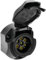 AUTOZOCO Enchufe Remolque Hembra 7 Polos con Tapa, Enchufe de Remolque de 7 Pines, Enganche de Remolque de 7 Pines, Conector Remolque 7 vias, 12 V, IP44, Impermeable, Plástico, Negro
