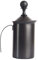 Manual Hand Pump Milk Frother with Double Layer Stainless Steel Mesh Plunger, Coffee Foam Maker, Easy to Grip Handle, 600 ML, Black