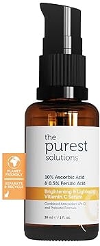 The Purest Solutions 10% Ascorbic acid + 0,5% Ferulic Acid Brightening & Lightening Vitamin C Serum (30 ml)