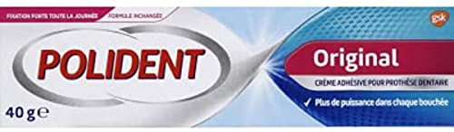 Polident Original Crème Fixative Forte, Pour Prothèses Dentaires ,Goût Mentholé, 40g
