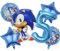 6 globos Sonic_new para fiesta de cumpleaños para niños, decoración de fiesta temática (5)