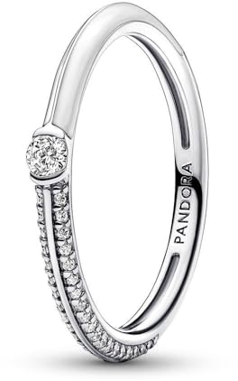 PANDORA ME Pavé & White Dual Ring 192528C02-60