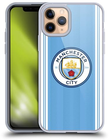 Head Case Designs Officially Licensed Manchester City Man City FC Home 2023/24 Badge Kit Soft Gel Case Compatible With Apple iPhone 11 Pro