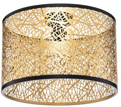 Lindby Deckenlampe Yonah (Landhaus, Vintage Rustikal) in Gold/Messing aus Textil (1 flammig E27) - Deckenleuchte Lampe Wohnzimmerleuchte