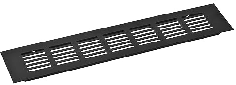QUARKZMAN 1Stk Rechteck Belüftung Grille Aluminium Legierung Netz Belüftung Abdeckung Lamellen Lüftung Deckel für Schrank Garderobe Schuhschrank Kleiderschrank 300x60mm / 11.81x2.36