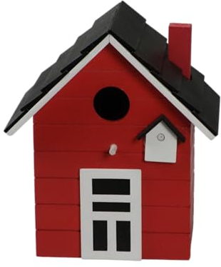 Seaside No.64 - trendiges Vogelhaus/Nistkasten für kleine Singvögel wie Meisen, Sperling und Fink - Indoor als Dekoration & Outdoor als Nistplatz in vielen verschiedenen Farbkombis (dunkelrot)