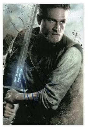 Jdekaec Charlie Hunnam signiertes Leinwand-Poster, Schlafzimmer-Dekor, Sportlandschaft, Büro, Raumdekoration, Geschenk, ungerahmt, 60 x 90 cm