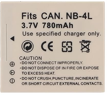 Gigicial NB-4L Replacement Batteries 3.7V 780mAh,Rechargeable Battery Pack for Digital Camera,Compatible with I-XUS 115 117 120 130 220 225 230 255 50 60 70 80 65 75ixy100 115 110HS Camera Battery