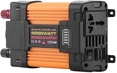 Auto-Wechselrichter, Dual-USB-4000-W-Stromrichter, Modifizierter Sinus für die Notstrom für Versorgung Im Auto (DC12V-AC220V)