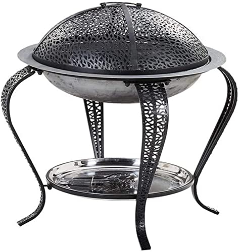 Barbecue-Grill, tragbarer Grill-Holzkohlegrill, Feuerstellen für Holzfeuer im Freien, Gartenterrassenheizung, Holzkohlegrillofen, Kohlenbecken, tragbarer Grill, Holzkohleheizung mit Abdeckung