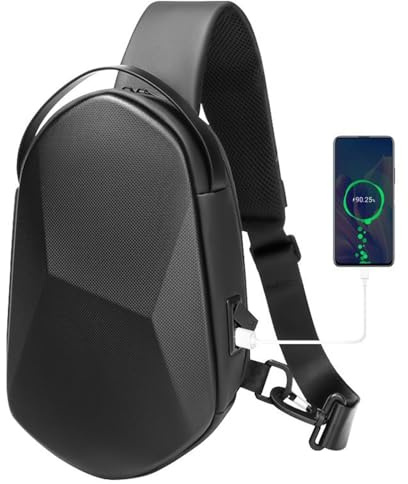 Zaino Monospalla Uomo, Borsello Tracolla da Uomo, Sling Bag Impermeabile per Lavoro Sportivo/Treeking/Ciclismo/Viggio,per uomo e donna, borsa da cintura versatile
