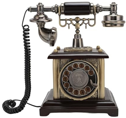 Antikes Festnetztelefon, Vintage Telefon, Antikes Telefon mit Wählscheibe, Altmodisches Telefon, Vintage Festnetztelefon Dekor, Vintage Telefon Im Europäischen Stil, Retro