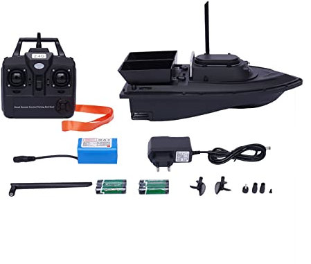lalaleny Angelköder-Boot RC-Boot Futterboot 500M Kabelloses Automatischer Futterboot Angelfinder Angelköderboot Mit 2 Köderboxen Köderschützern