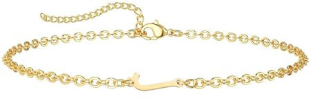 ZENGSING Buchstaben Armbänder Damen Mädchen Brief Initial Armband Einstellbar Elegante Armbänder A-Z Capital Initial Charme Armband Gold Armband Geschenke für Frauen Mädchen (J)