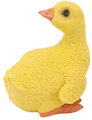 Modello di Animale Ornamento Decorazione di Anatra Statua di Anatra Resistente Alle Intemperie in Resina per Giardino - Ottimo per la Decorazione Domestica (YELLOW)