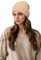 Prettystern Damen Cashmere Wendemütze Beanie Bonnet Mütze 100% Kaschmir 2-farbig 2-lagig braun beige D01