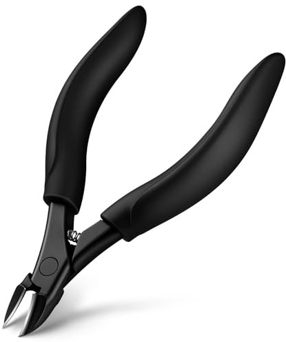 BEZOX Nagelknipser mit gebogenem Kopf, um 360° drehbare Backe, Zehennagelknipser für dicke Nägel und Metallnagelfeile für bequemes, einfaches Kürzen