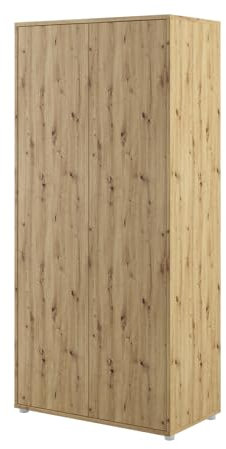 MEBLINI Kleiderschrank 2 Türig für Schrankbett Bed Concept - Drehtürenschrank mit Einlegeböden und Kleiderstange - BC-20 - Artisan Eiche