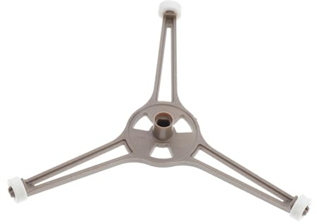 ZUNOXAZ Rotating Base Microwave Turntable Support with Wheels Plastic Oven Plate Holder Stable Triple Arm Ring Stand for Kitchen Microwave Plate Replacement Home Use