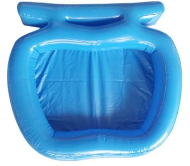 Bain de pieds gonflable, portable en PVC pour entrée de piscine, bac à laver pour nettoyer les pieds, bleu 58 x 52 x 9 cm