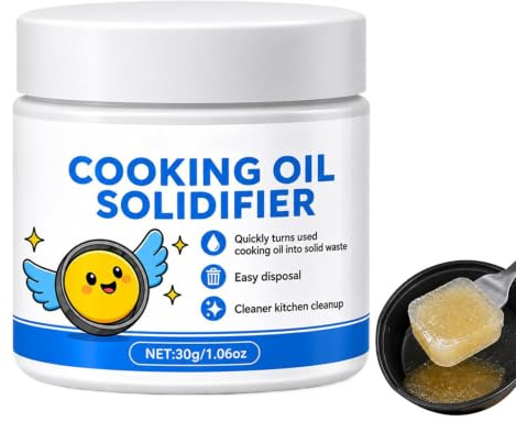 Oil Hardener for Disposal 30ml Natural Cleaning Powder | Grease Hardener Cleaning Powder for Deep Fryer Pan Oven Grill Countertop Home Restaurant Commercial