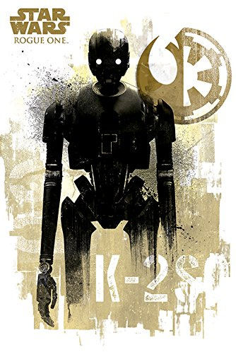 Star Wars Rogue One k-2s0 Grunge Maxi Poster, mehrfarbig